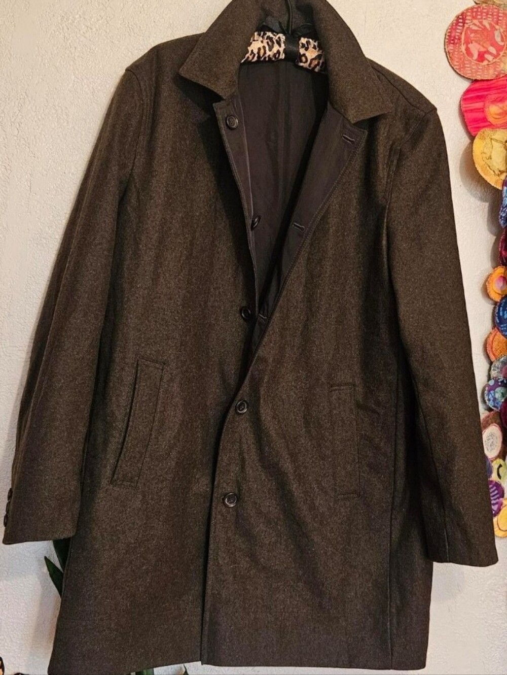 Dockers Winter Cocktail Coat Brown and Olive Wool Reversible